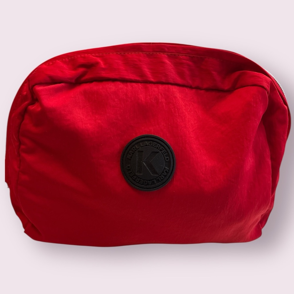Karl Lagerfeld Bold Red Toiletry Bag